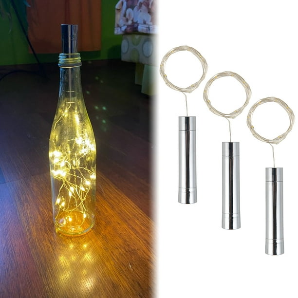 Bottle DIY 10/15/20LEDs Cork Shaped Wine Fairy String Lights Lamp AA Battery 2M 